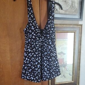 Black & White Dot Swimdress - Women's Swim